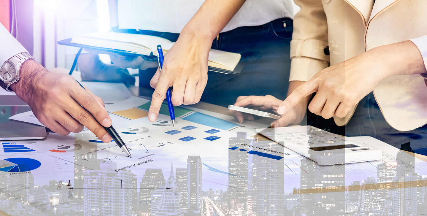 Leadership vision manage business to recover due to coronavirus economic depression crisis. Risk change management Consult think strategy to team plan for marketing sale budget due to transformation